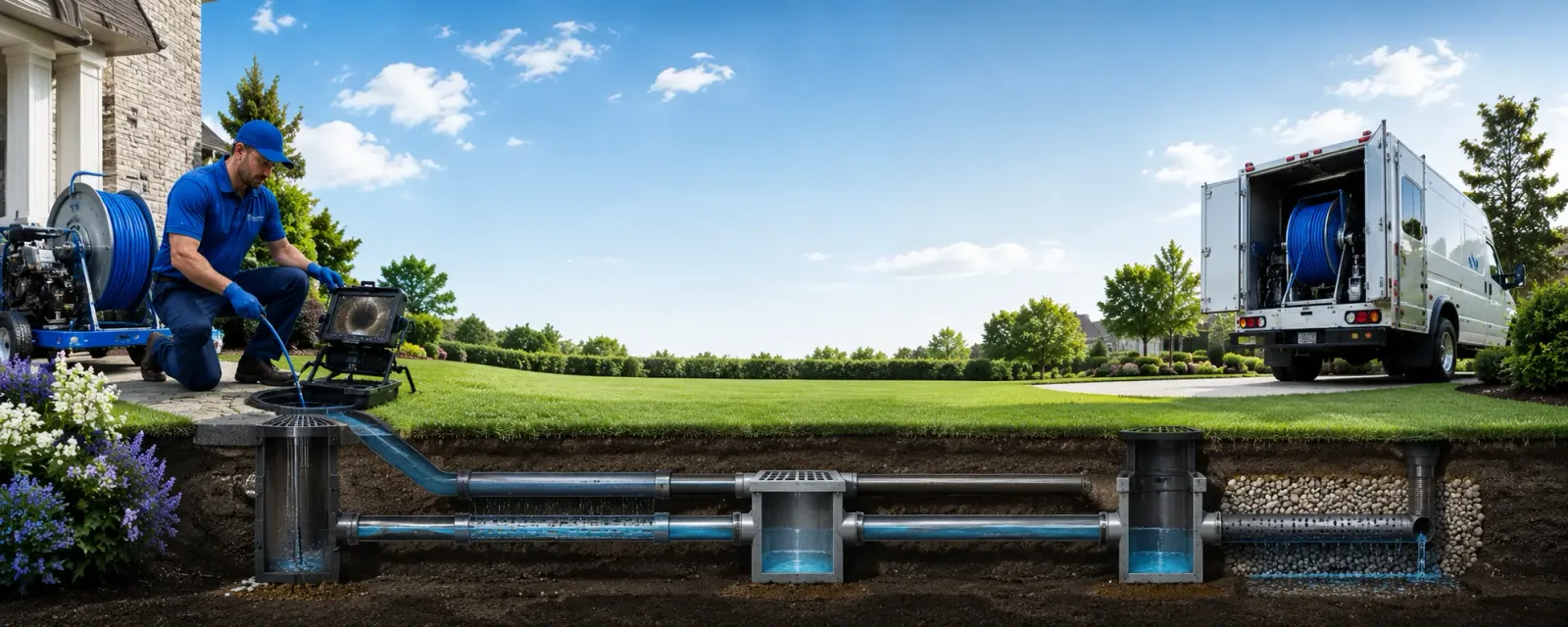 Outdoor drain cleaning information for West Milford, WV